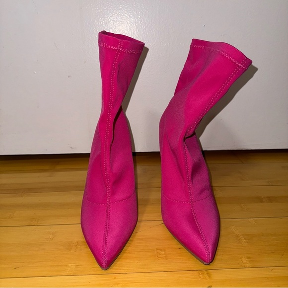 PINK STILETTO ANKLE BOOTS - Picture 5 of 8